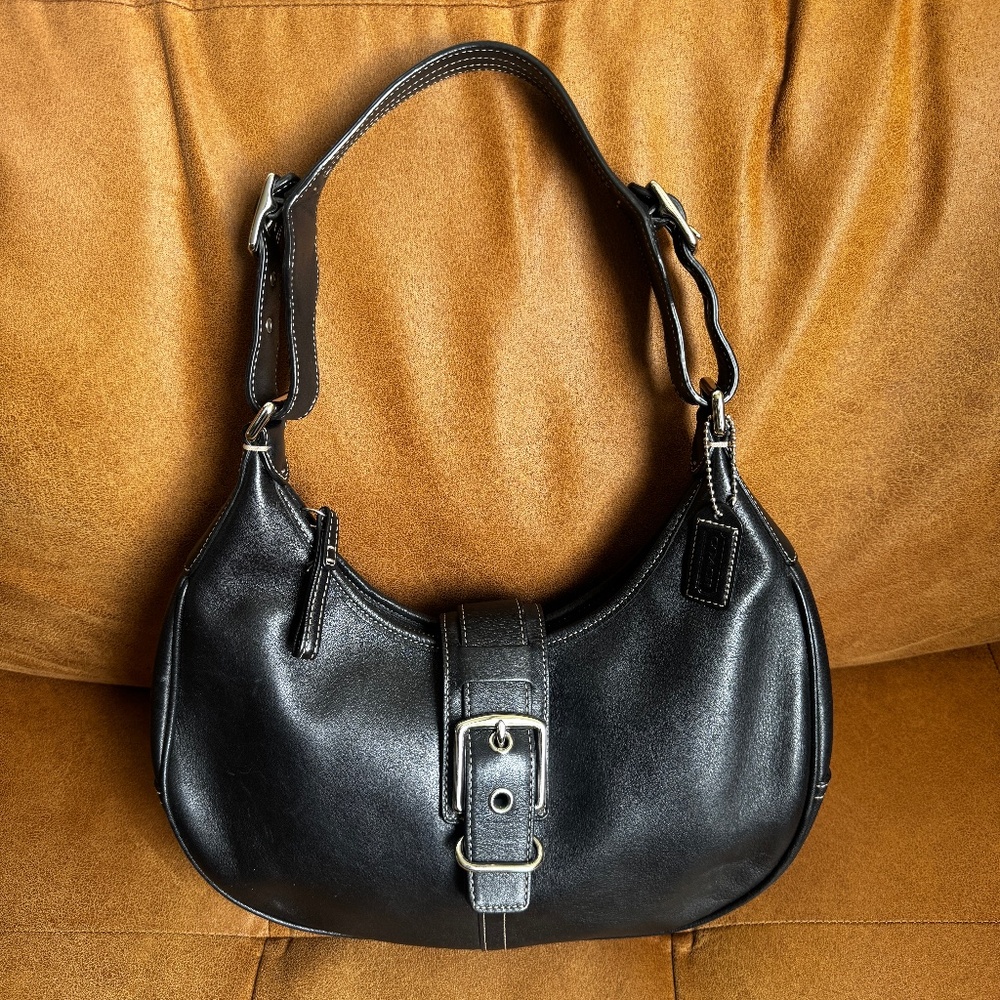 Coach | Bags | Vintage Coach Hamptons Leather Buckle Hobo 7548